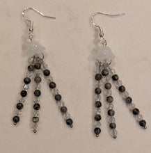 Load image into Gallery viewer, Jellyfish - Earrings - Black moonstone