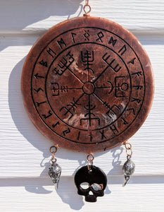 The Navigator Talisman - Viking compass - Skull - Raven -