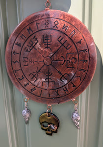 The Navigator Talisman - Viking compass - Skull - Raven -