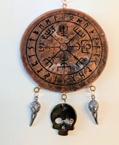 The Navigator Talisman - Viking compass - Skull - Raven -