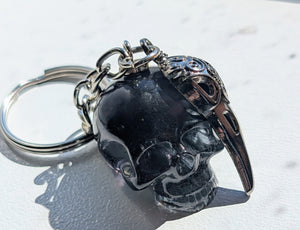Gothic Wisdom Keychain - Skull - Raven - Keychain