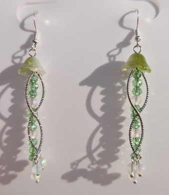 Whispers of the Flow - Jellyfish - Earrings - Angel Aura Quartz