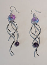 Load image into Gallery viewer, Currents of Amethyst - Jellyfish - Earrings