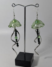 Load image into Gallery viewer, The Emerald Echo - Jellyfish - Earrings