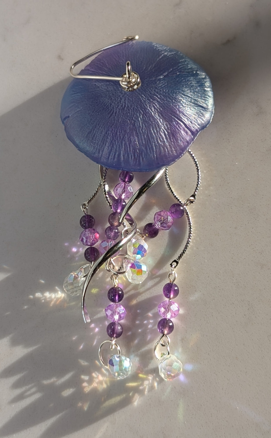 The Midnight Ocean - Jellyfish - Ornament - Sun Catcher
