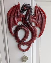 Load image into Gallery viewer, The Sentinel of the North - Crimson Dragon - Viking Compass