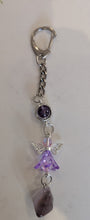 Load image into Gallery viewer, The Purple Petal Guardian - Angel - Keychain