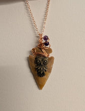 Load image into Gallery viewer, The Wisdom Hunter - Owl - Arrowhead - Necklace