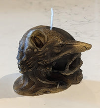 Load image into Gallery viewer, Primal Rebirth Totem - Candle - Wolf - Skull - Raven Stone