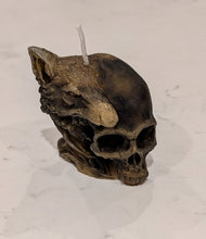 Load image into Gallery viewer, Primal Rebirth Totem - Candle - Wolf - Skull - Raven Stone