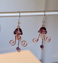 Load image into Gallery viewer, Baby Tide-Dancers - Jellyfish - Earrings - Amethyst
