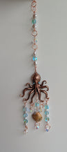 Load image into Gallery viewer, The Adaptive Spirit - Octopus - Sun Catcher - Aqua Aura Quartz