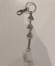 Load image into Gallery viewer, The Power of Three - Keychain - Triquetra - White Jade
