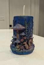 Load image into Gallery viewer, Midnight Forest Whispers - Candle - Mushroom - Squirrel - Raven Stone