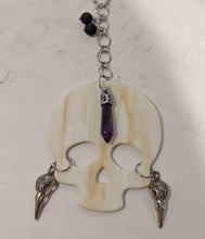 Load image into Gallery viewer, Sanctuary of the Raven Skull - Rear view mirror - or Ornament