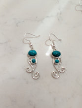 Load image into Gallery viewer, The Celestial Sky &amp; Stone - Earrings - Tibetan Turquoise