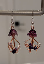 Load image into Gallery viewer, Echoes of Violet Current - Baby Jellyfish - Earrings
