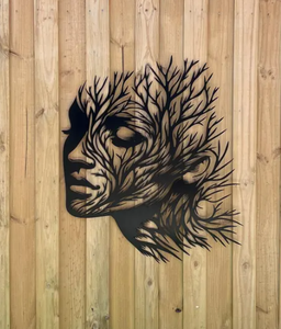 Female formed in tree of life - Metal Art
