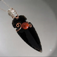 Load image into Gallery viewer, Heart of Courage Arrowhead - Carnelian - Necklace