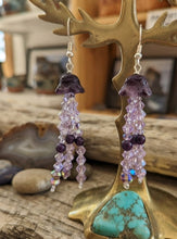 Load image into Gallery viewer, Whimsical Tentacles  - Jellyfish - beaded, Earrings