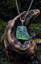 Load image into Gallery viewer, Frozen In The Flow - Seaglass &amp; Jellyfish - Necklace