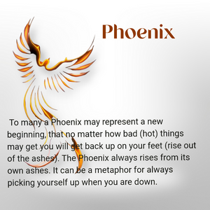 Phoenix with human silhouette - Metal Art