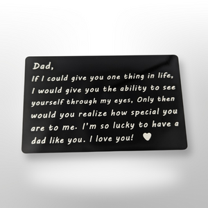 Metal wallet cards - Dad