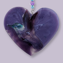 Load image into Gallery viewer, Hummingbird in a heart - Sun Catcher