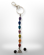 Load image into Gallery viewer, Chakra - Skull - Triquetra - Keychain - Echo of a Stone