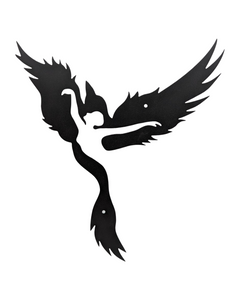 Phoenix with human silhouette - Metal Art