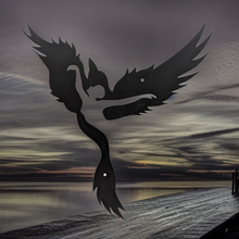 Load image into Gallery viewer, Phoenix with human silhouette - Metal Art