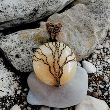 Load image into Gallery viewer, Copper wrapped tree of life sunstone - Pendant