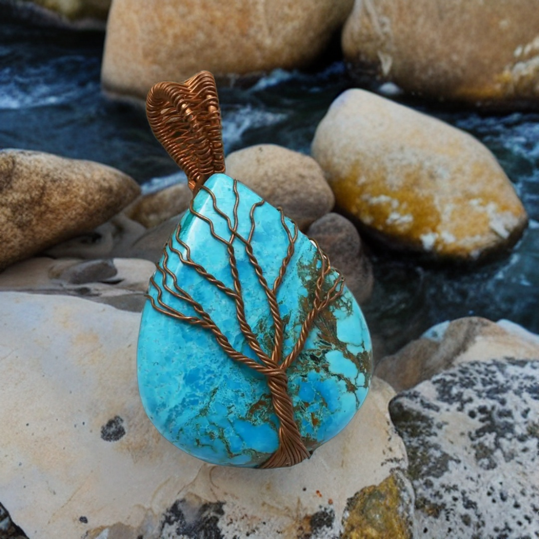 Copper wrapped Tree of life - Pendant