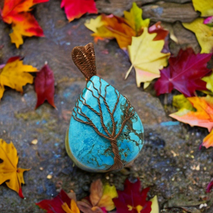 Copper wrapped Tree of life - Pendant