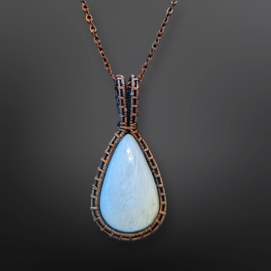 Scolecite, Copper Necklace - Echo of a Stone