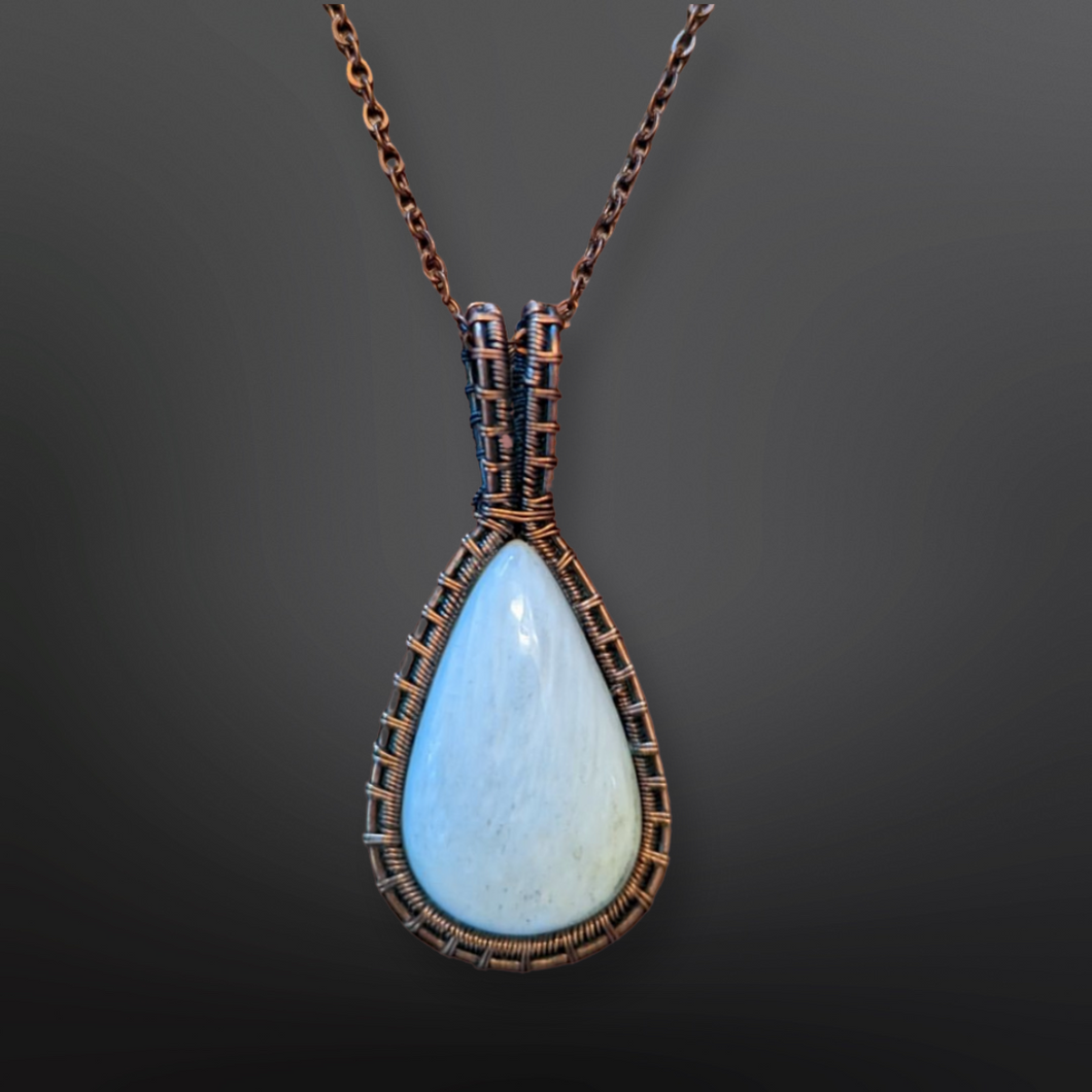 Scolecite, Copper Necklace - Echo of a Stone