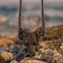 Load image into Gallery viewer, Tiger Eye Wolf - Necklace