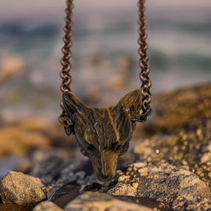 Tiger Eye Wolf - Necklace