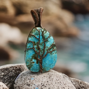 Copper wrapped Tree of life - Pendant