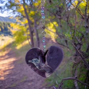 Hummingbird in a heart - Sun Catcher