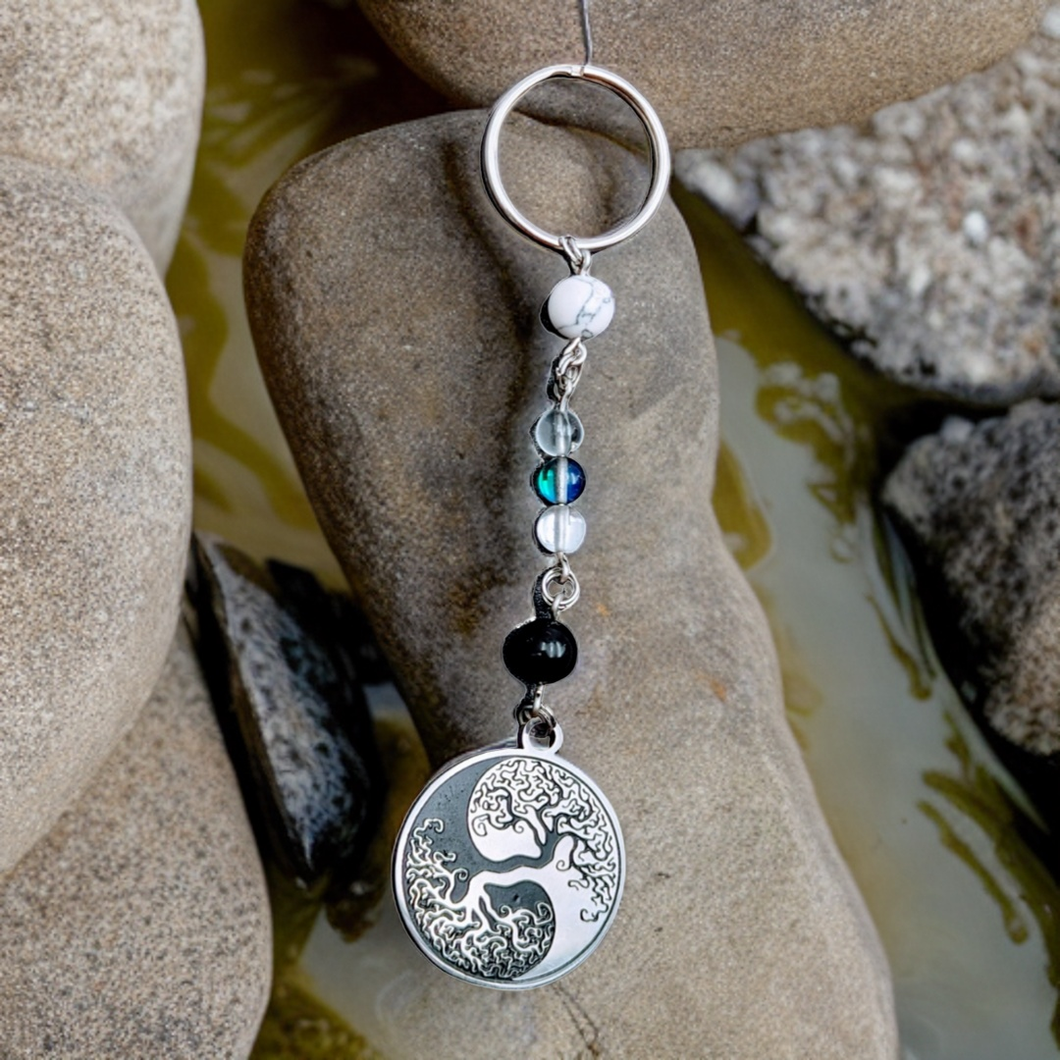 Yin - Yang Celtic tree of life  - Keychain