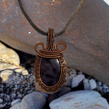 Load image into Gallery viewer, Necklace - Copper wire wrapped, Amethyst