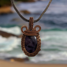 Load image into Gallery viewer, Necklace - Copper wire wrapped, Amethyst