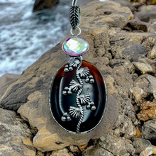 Load image into Gallery viewer, 925 Sterling Silver, Rainbow Topaz &amp; Carnelian, Pendant