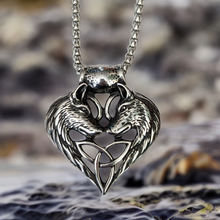 Load image into Gallery viewer, Wolf Triquetra pendant &amp; Chain