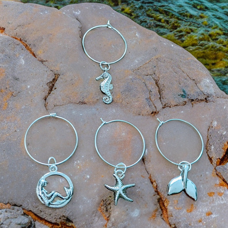 WINE GLASS CHARMS  -Echo of A Stone