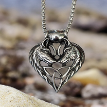 Load image into Gallery viewer, Wolf Triquetra pendant &amp; Chain