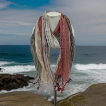 Load image into Gallery viewer, Beige with mixed colors Light cotton handmade shawl