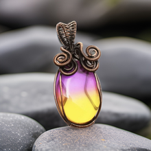 Load image into Gallery viewer, Copper wrapped, Ametrine, Pendant.