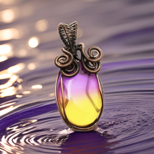 Load image into Gallery viewer, Copper wrapped, Ametrine, Pendant.